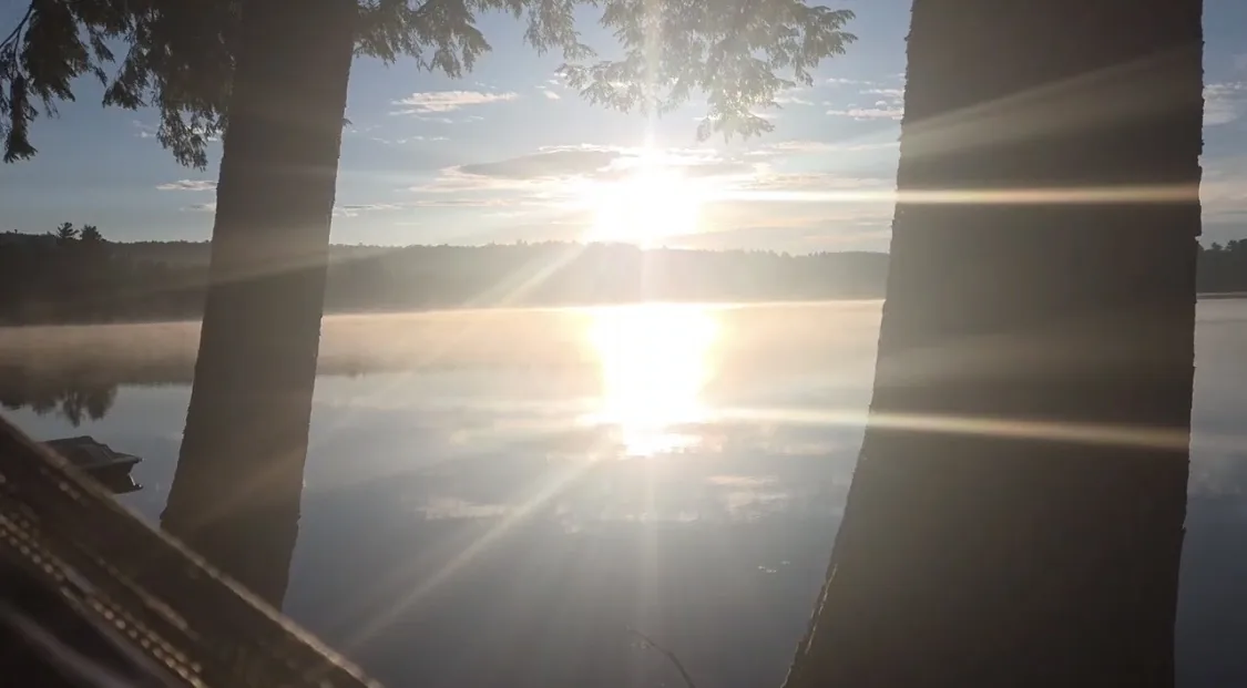 Sunrise over the water near the Smithfield property